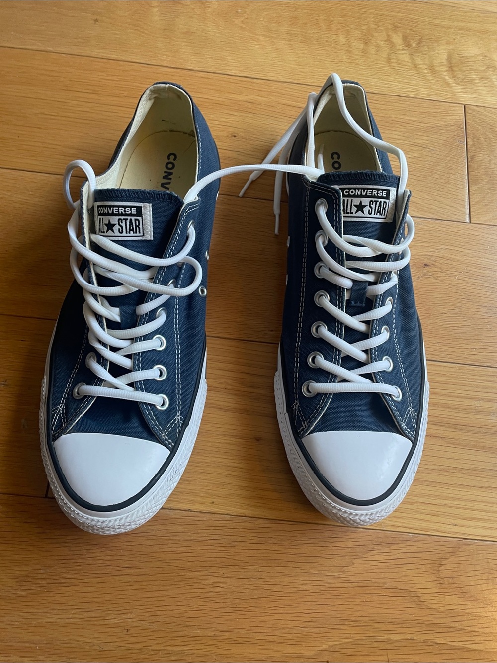 Converse Navy and White Low Top Sneakers